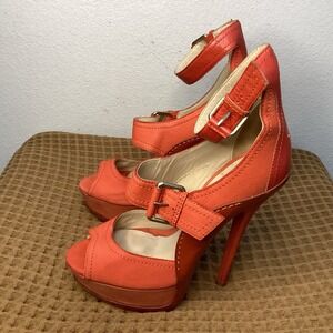 Jimmy Choo Coral Womens EU 38.5 US 8.5 Platform Ankle Strap Heel Sandals Heels
